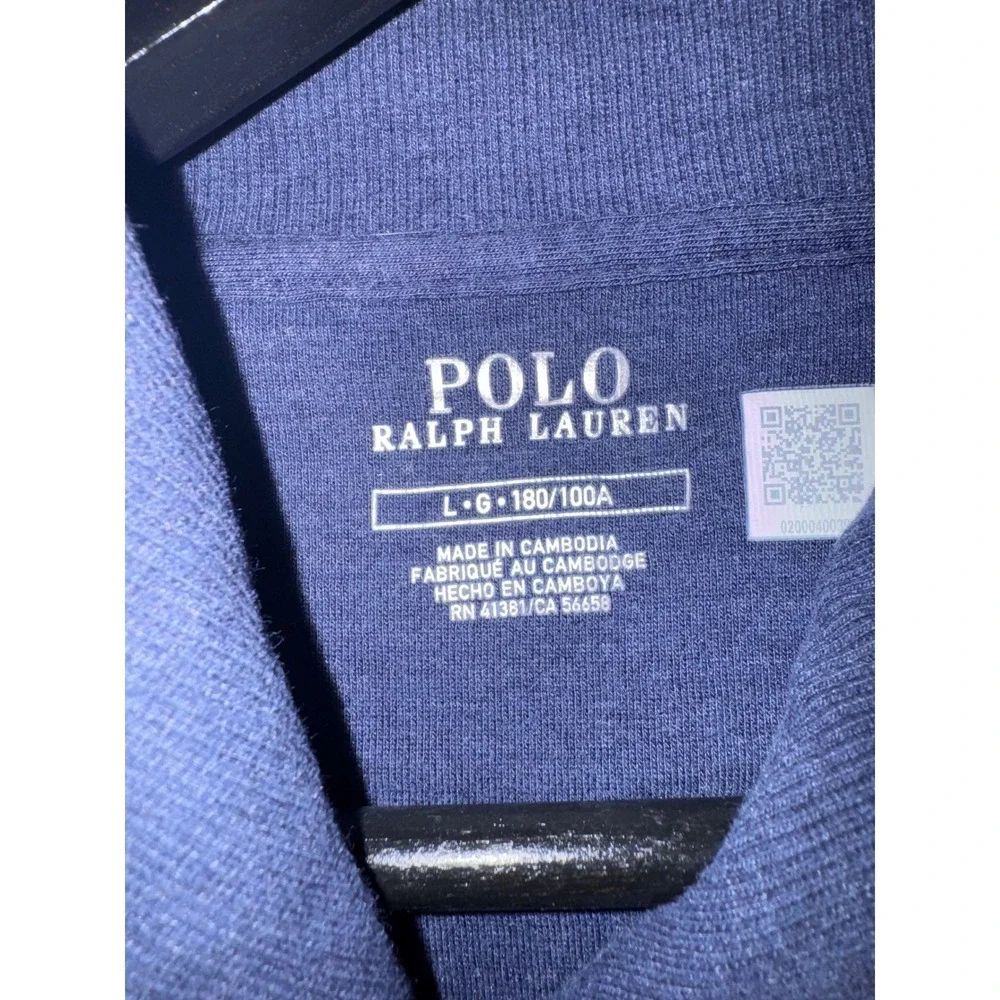 Polo Ralph‎ Lauren Shawl Collar Pullover Mens Large Blue Knit Sweater